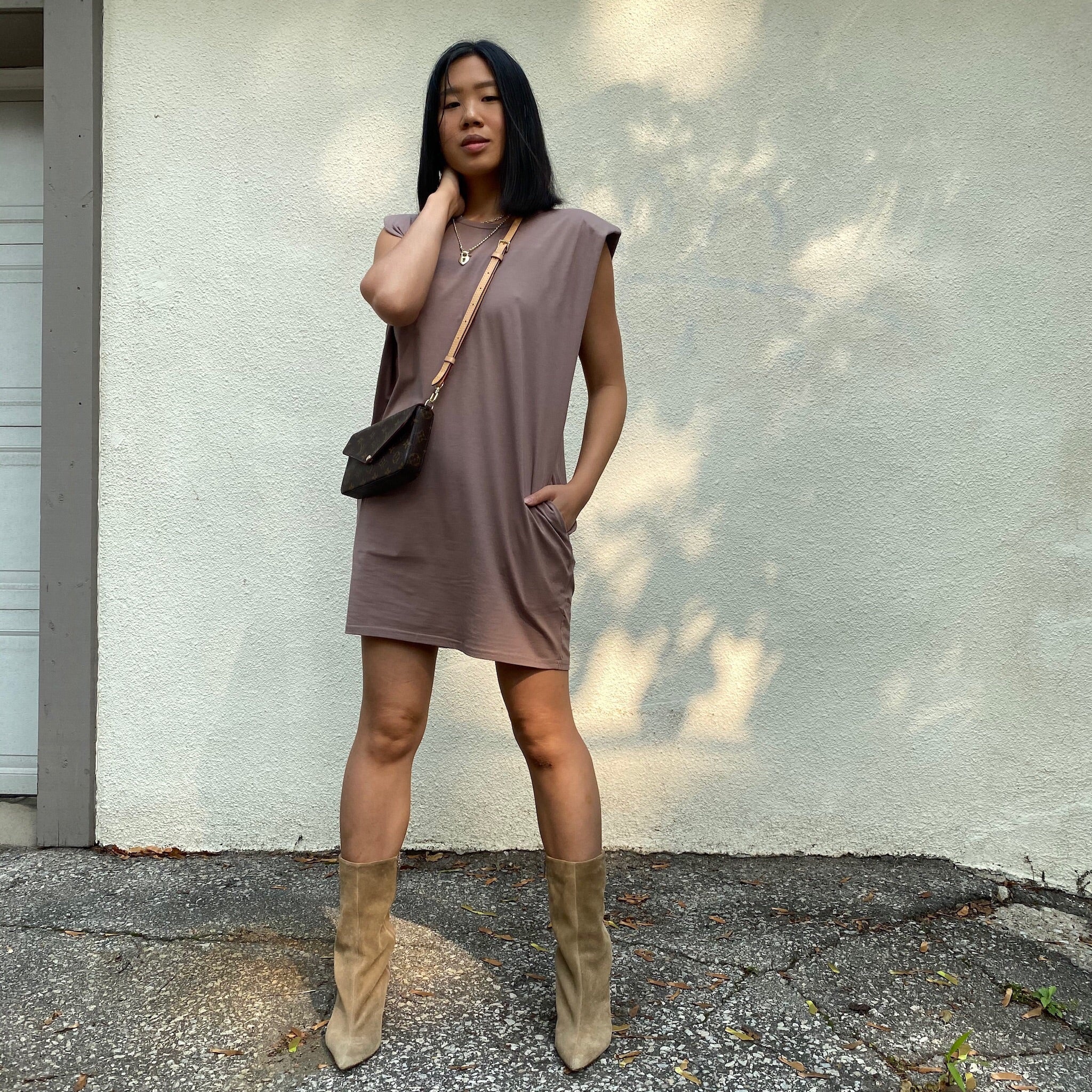 Aritzia shop suede dress