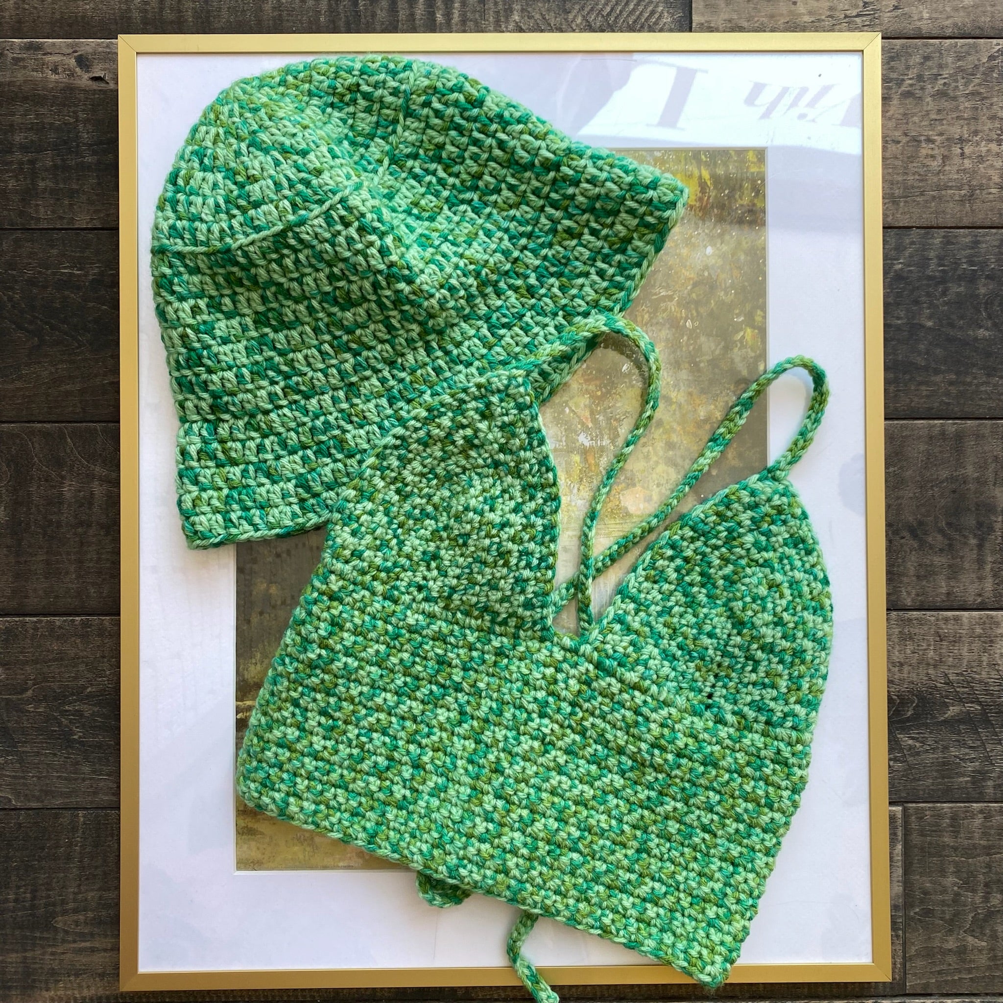 Green crochet top online